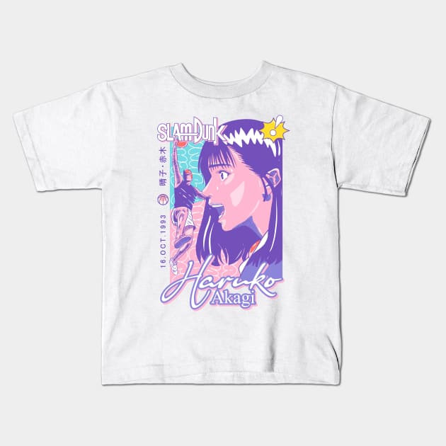 Haruko Akagi Kids T-Shirt by Marston Store